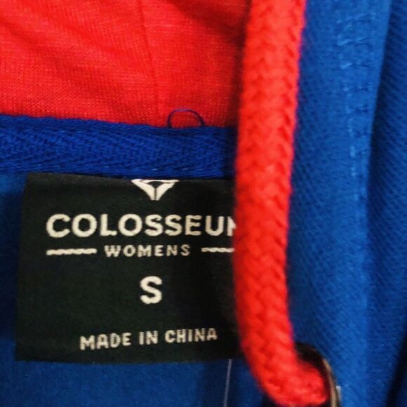 Brand New Adidas NCAA Kansas University Jayhawks Team Hoodie Royal Blue Small - Picture 6 of 6